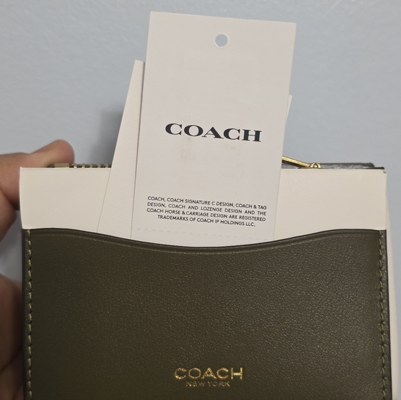 Coach Essential Leather Card Holder - Picture 9 of 11
